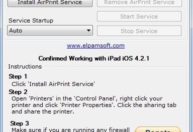 [가이드] iOS 4.2 에서 프린터 기종에 상관없이 AirPrint 로 출력하기, 윈도 사용자용