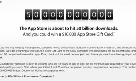 애플 아이튠즈 앱스토어, 500억회 다운로드 기념 이벤트